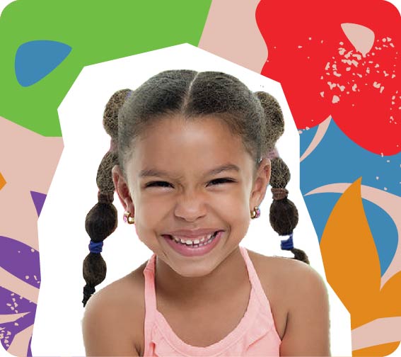 Picture of a 4-6 year old girl smiling